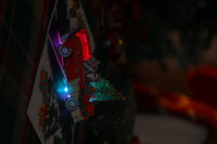 Christmas Vintage Sports Car Music LED Light Greeting Card