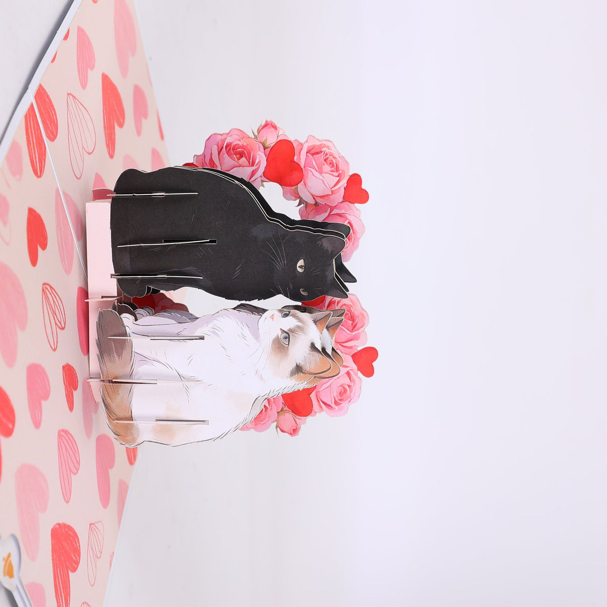 Valentine's Day Black Cat Heart 3D Pop Up Card