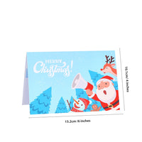 Santa Claus Trumpet Flip Pop Up Card Light Blue
