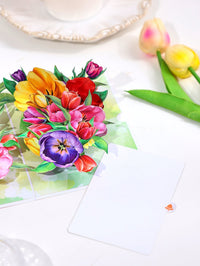 Tulip Flowering Shrubs 3D Pop Up Card