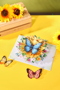 Sunflower Butterfly Greeting Card