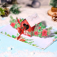 North American Peacock Bird House Christmas Blessings Greeting Card