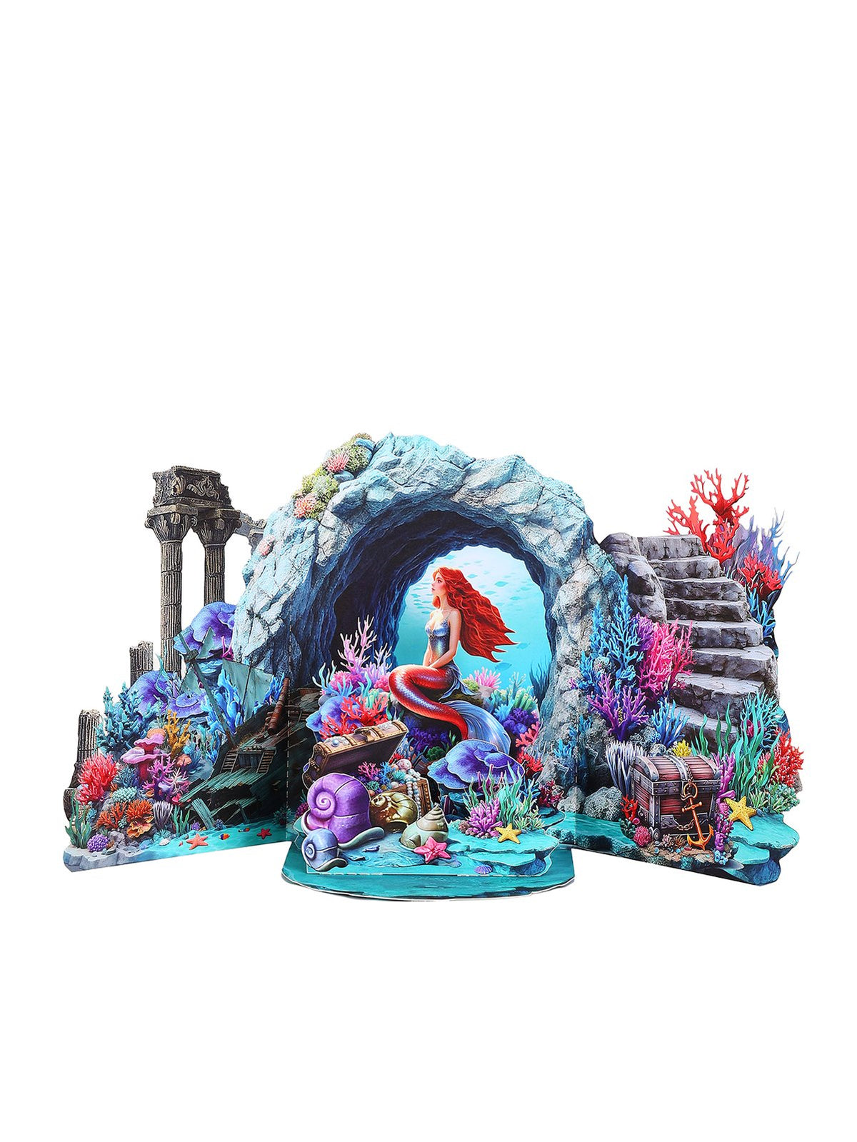 Mermaid Under The Sea World 3D Pop Up Card