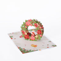 Double Wreath Christmas 3D Pop Up Card