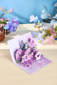Orchid Hummingbird Greeting Card