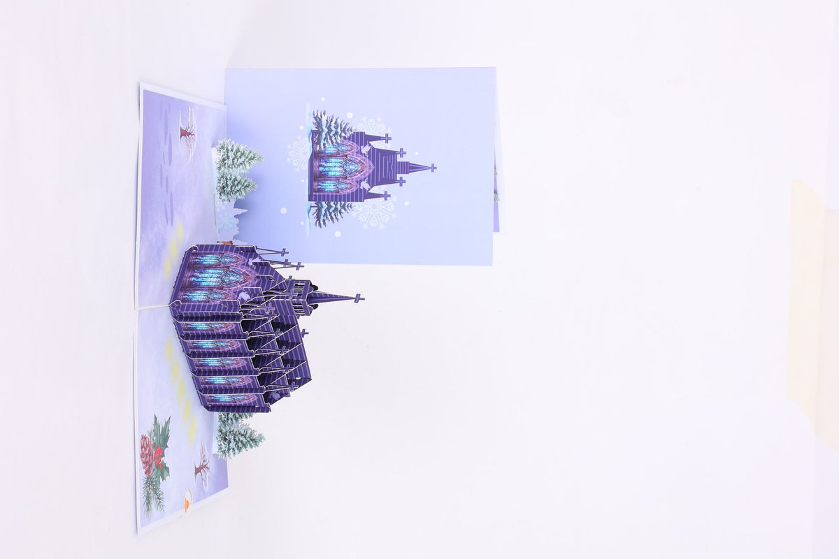 Blue Cathedral 3D Pop Up Card