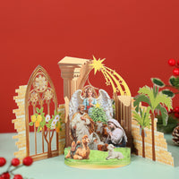 Nativity Double Door Pop Up Card