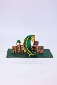 Mecca Kaaba Moon Greeting Card