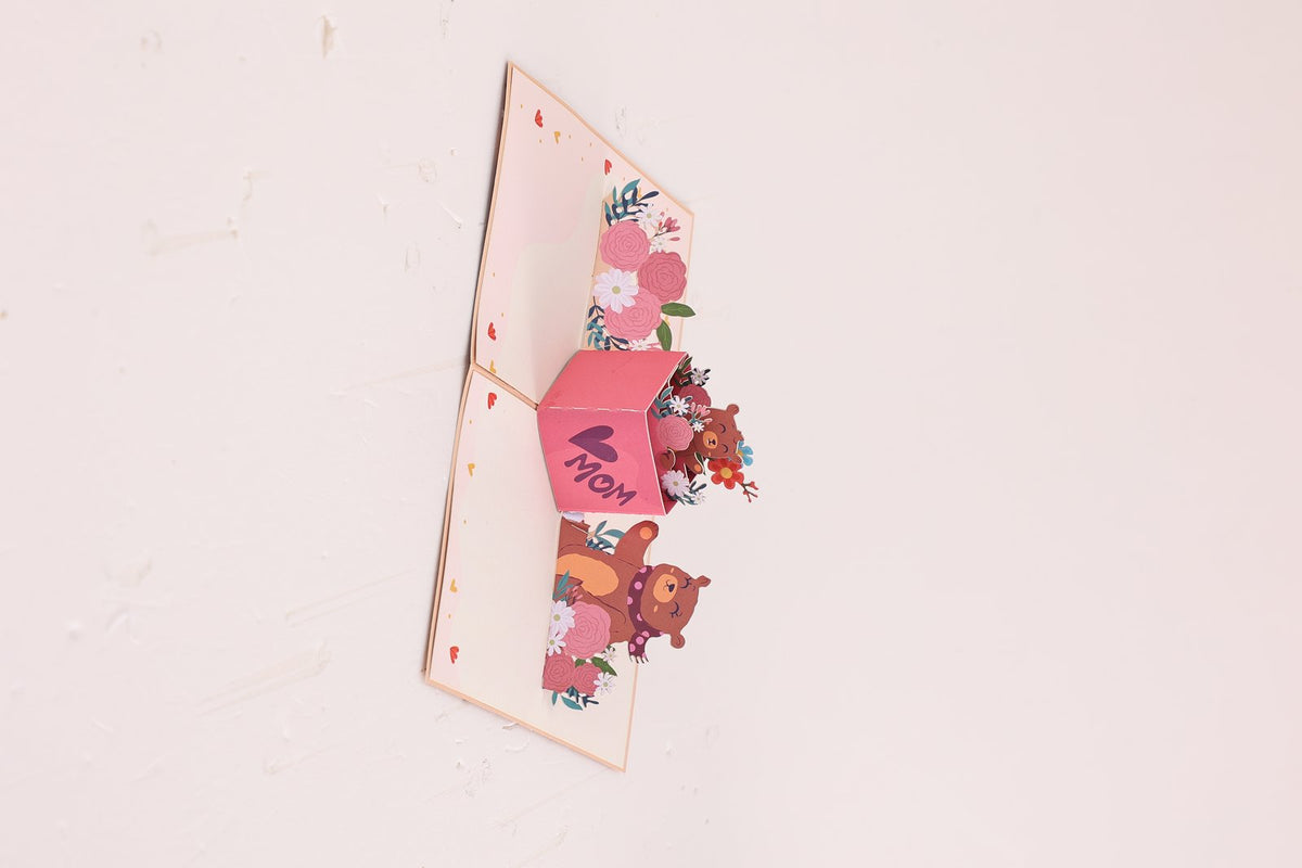 Mother's Day Mother And Child Bear Box Greeting Card