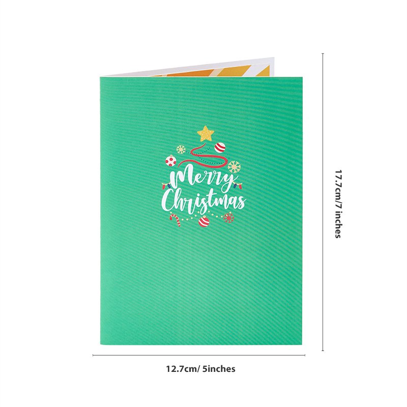 Santa Claus Climbing Christmas Tree 3D Pop Up Card