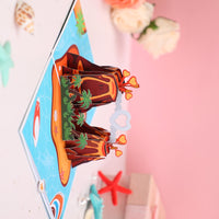 Volcano Dinosaur 3D Pop Up Card