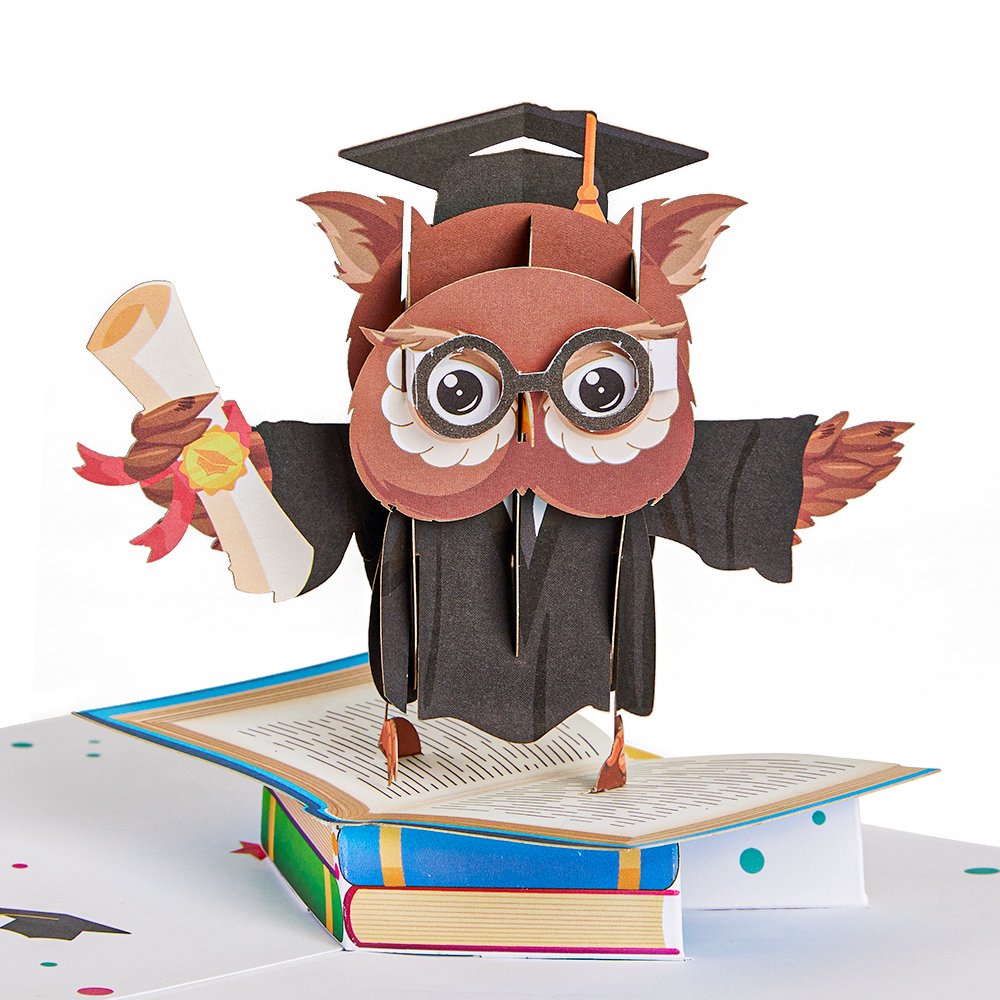 Owl Graduation 3D Pop Up Card