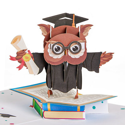 Owl Graduation 3D Pop Up Card