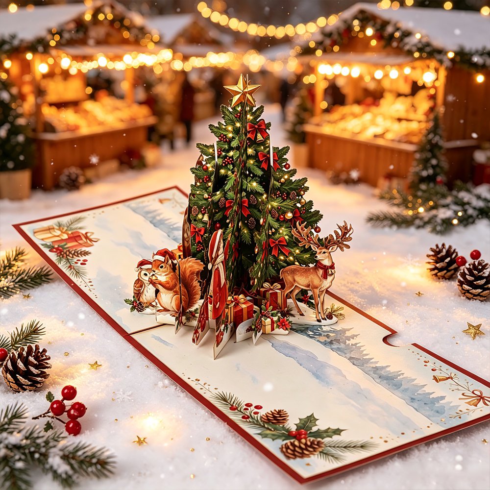 & Mini Christmas Tree Greeting Card