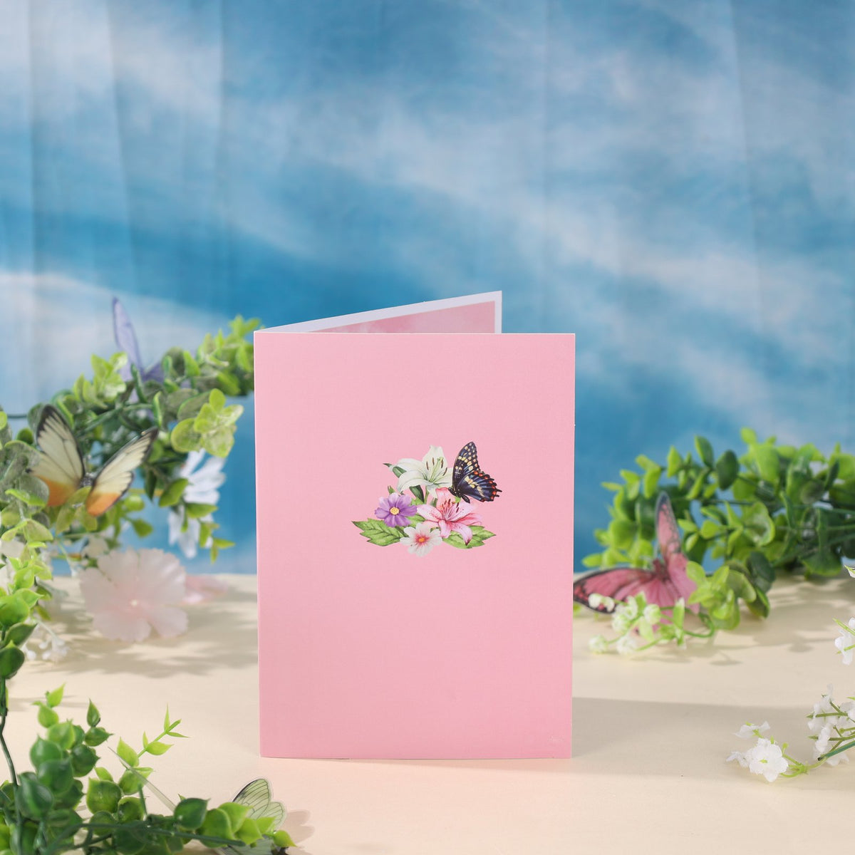 Pink Lily 3D Pop Up Card