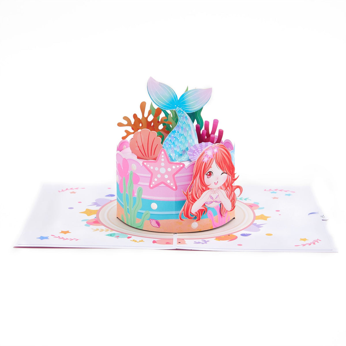 Little Mermaid Cake 3D Pop Up Card