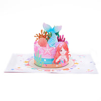 Little Mermaid Cake 3D Pop Up Card