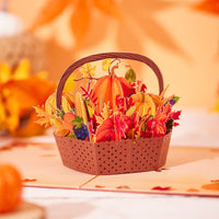 Pumpkin Floral Thanksgiving Flip Pop Up Card