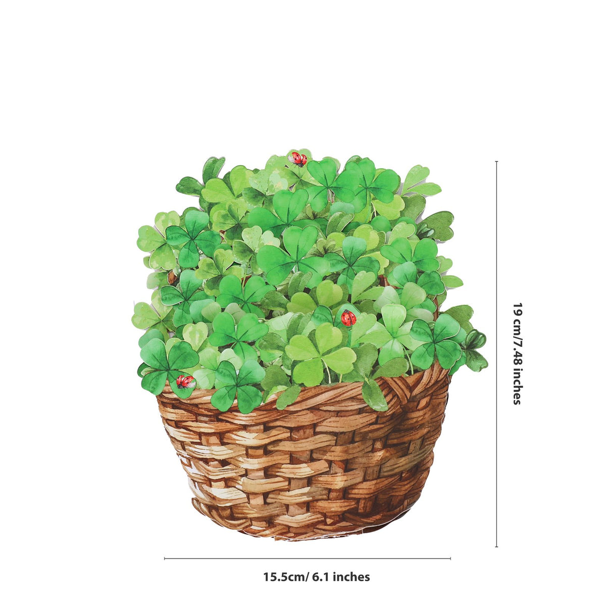 Shamrock Flower Basket 3D Pop Up Card