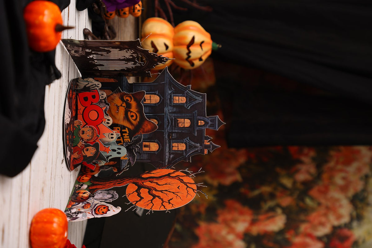 Halloween Haunted House Moonlit Night 3D Pop Up Card