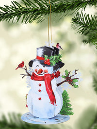 Snowman Hanging Ornament 3D Pop Up Card