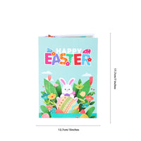 Blue Bunny Easter Egg Flip Pop Up Card