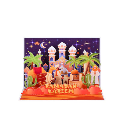 Blue Ramadan 90° 3D Pop Up Card