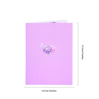 Purple Flower Bouquet Flip Pop Up Card