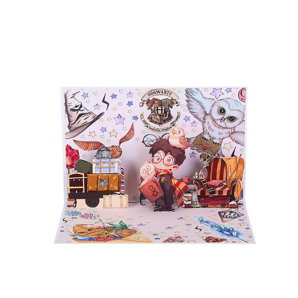 Dark Green Clown Flip Pop Up Card