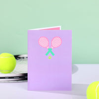 Eggplant Tennis Funny 3D Pop Up Card