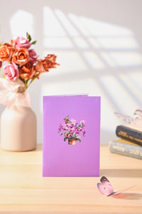 Heart Orchid Butterfly Cluster Greeting Card