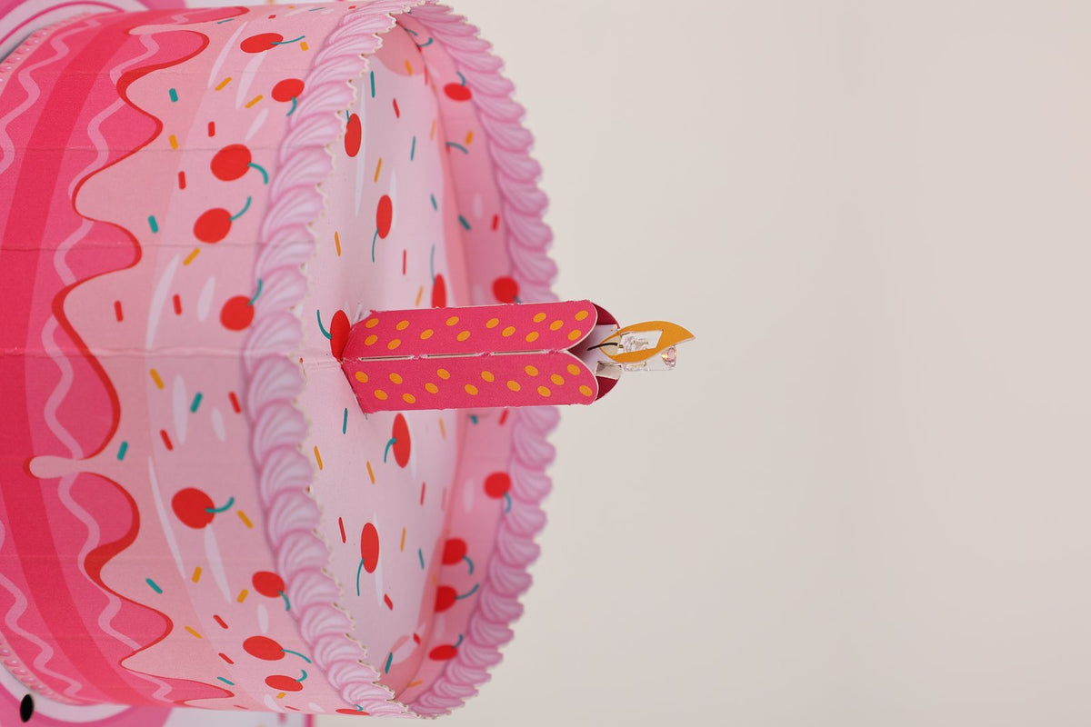 Pink Cake Birthday Greeting Card