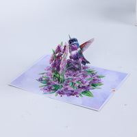 Orchid Hummingbird Greeting Card
