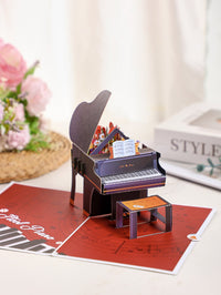 Piano Keys Flip Pop Up Card