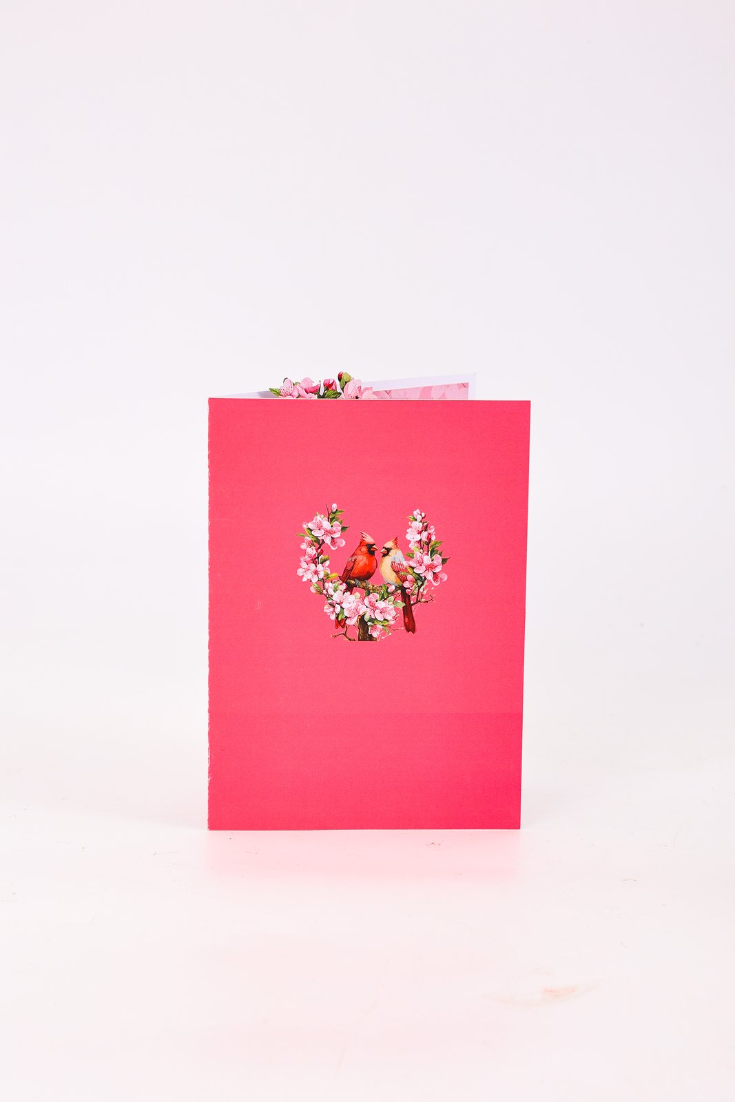 Cherry Blossom Bird Valentine's Day Greeting Card