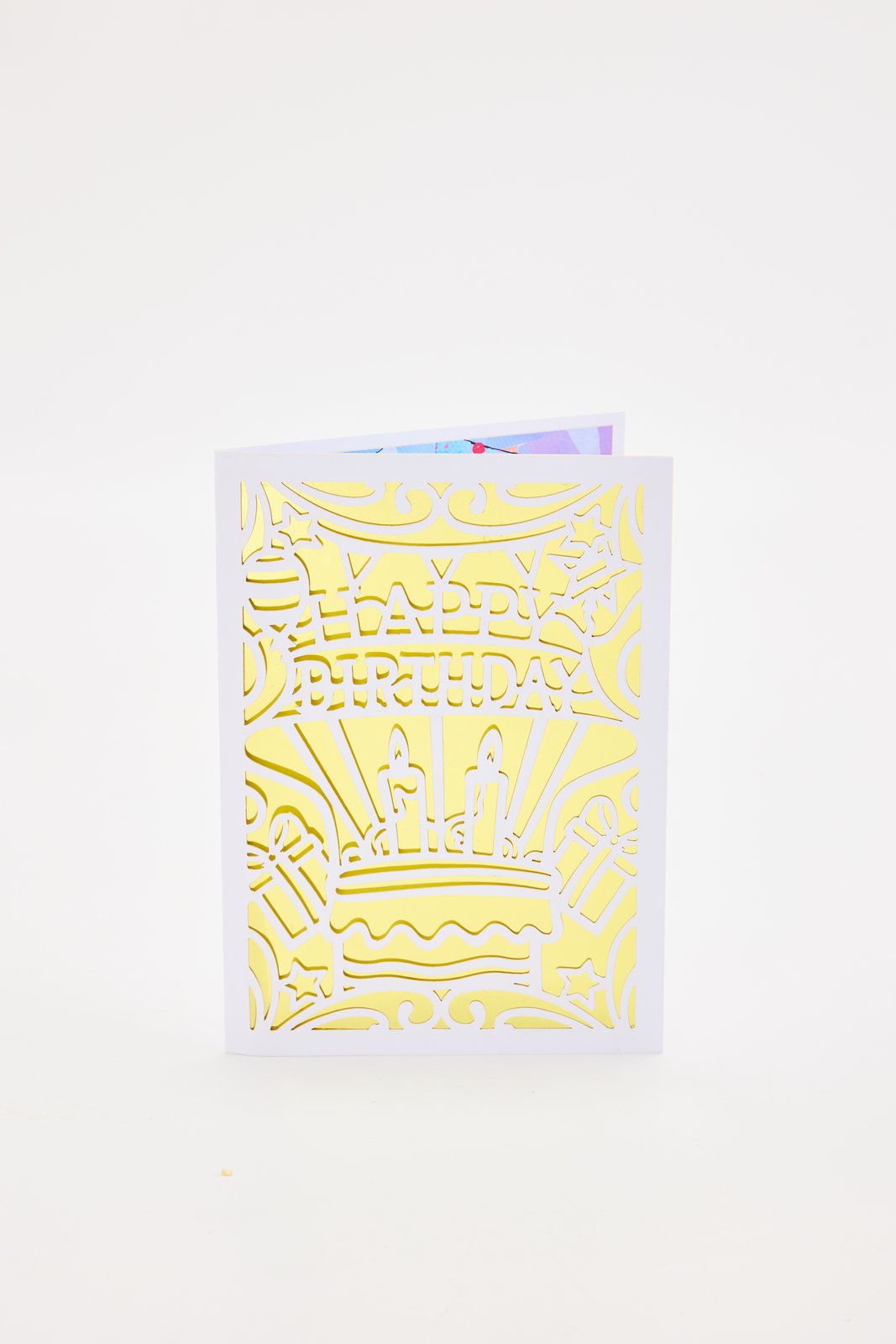Hollow-Out Birthday Greeting Card Colorful