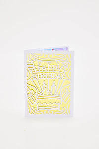 Hollow-Out Birthday Greeting Card Colorful