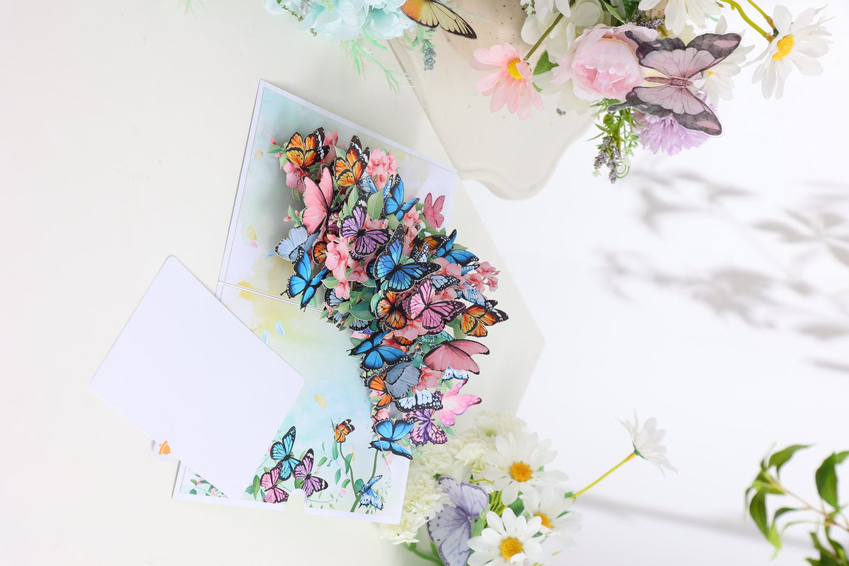 Butterfly Floral Branch Greeting Card