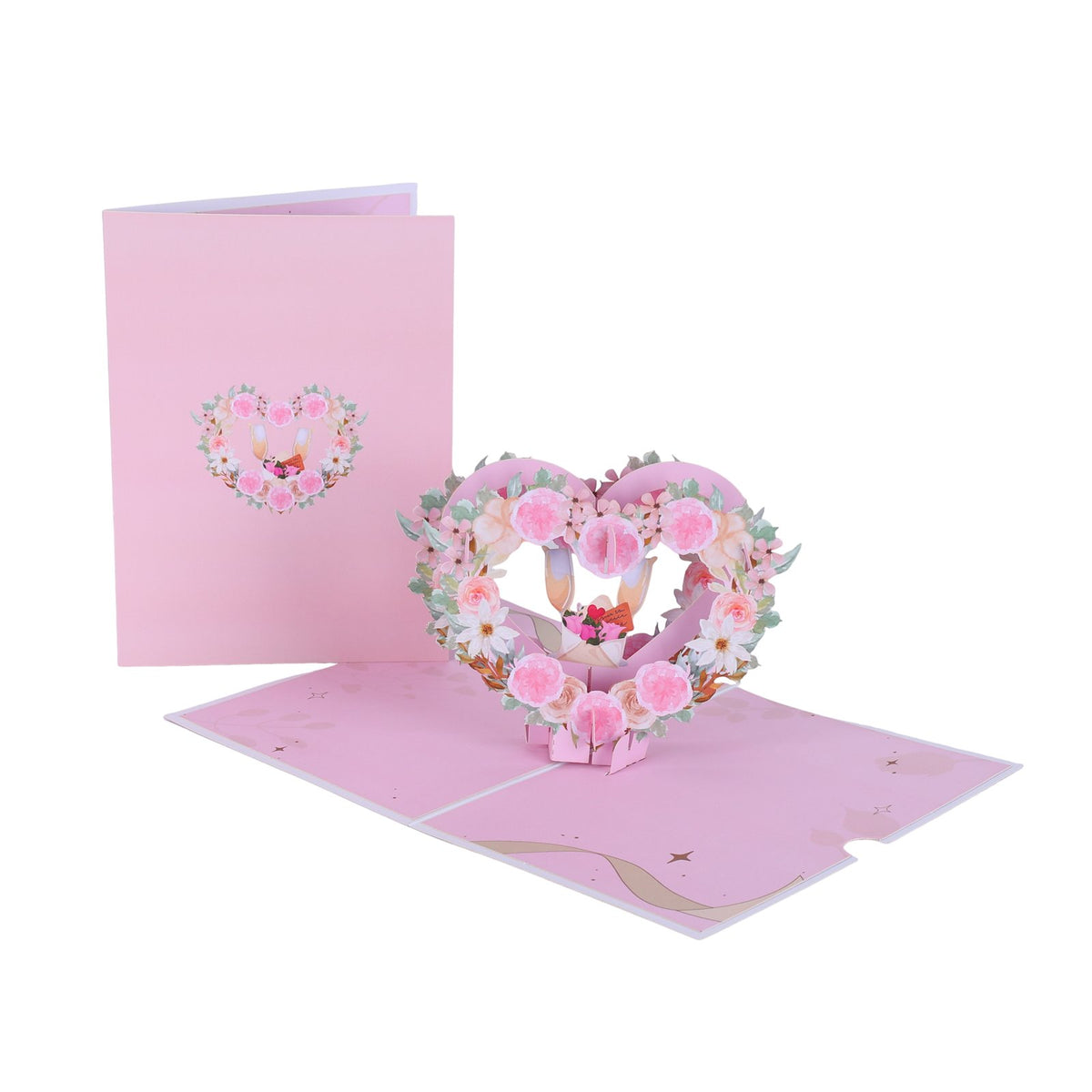 Heart Wedding 3D Pop Up Card
