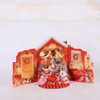 Vintage Valentine's Day Double Door Pop Up Card