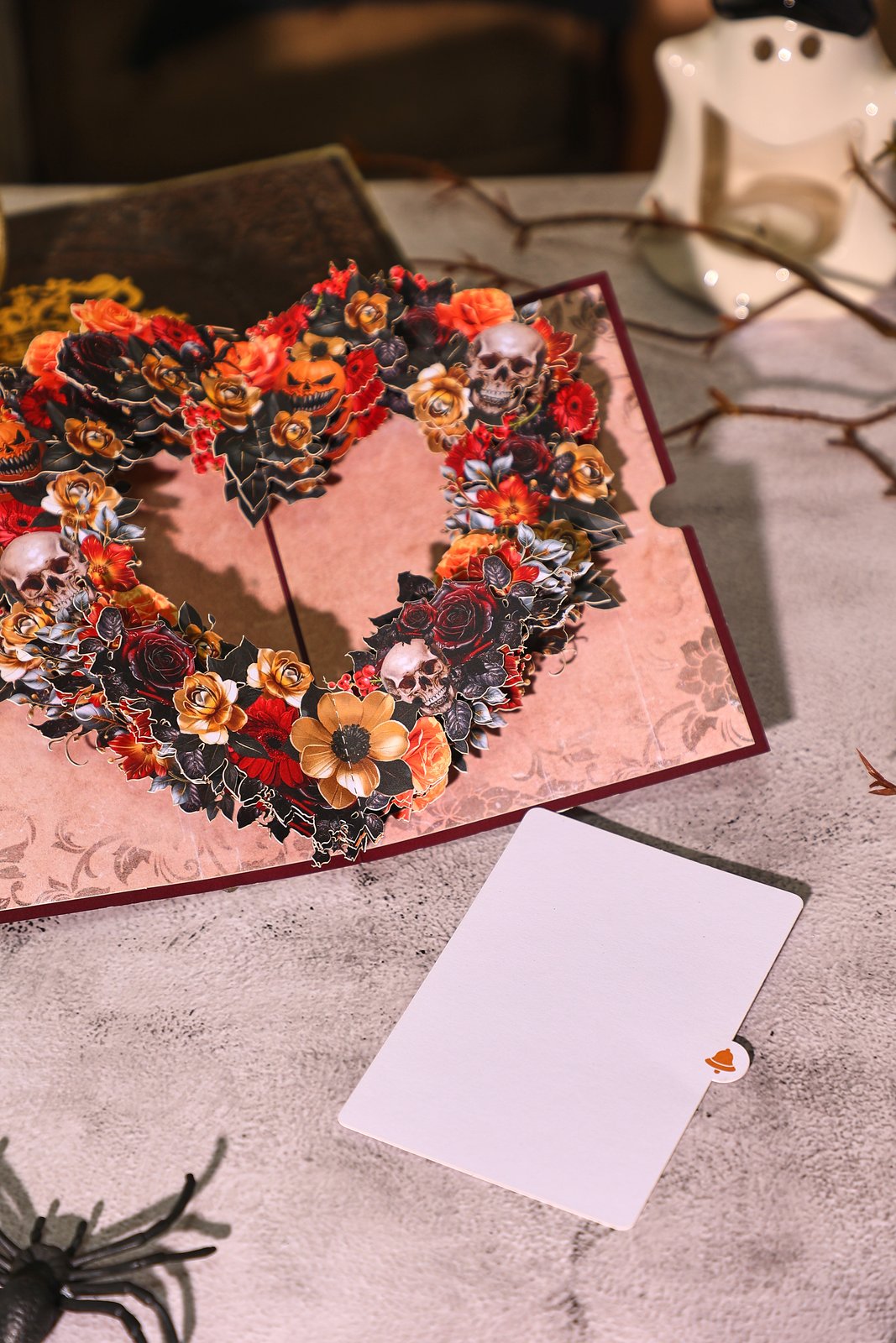 Halloween Rose Wreath Pop Up Card