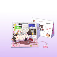 Cat Laptop Flip Pop Up Card