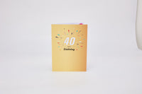 40th Birthday Light Music 3D Pop Up Card