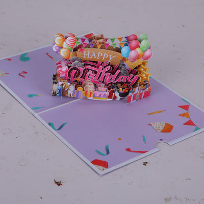 Cat Birthday 3D Pop Up Card