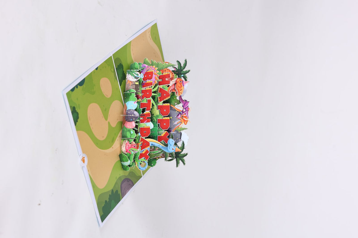 Blue Birthday Flip Pop Up Card