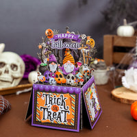 Halloween Gnome Box Purple Card