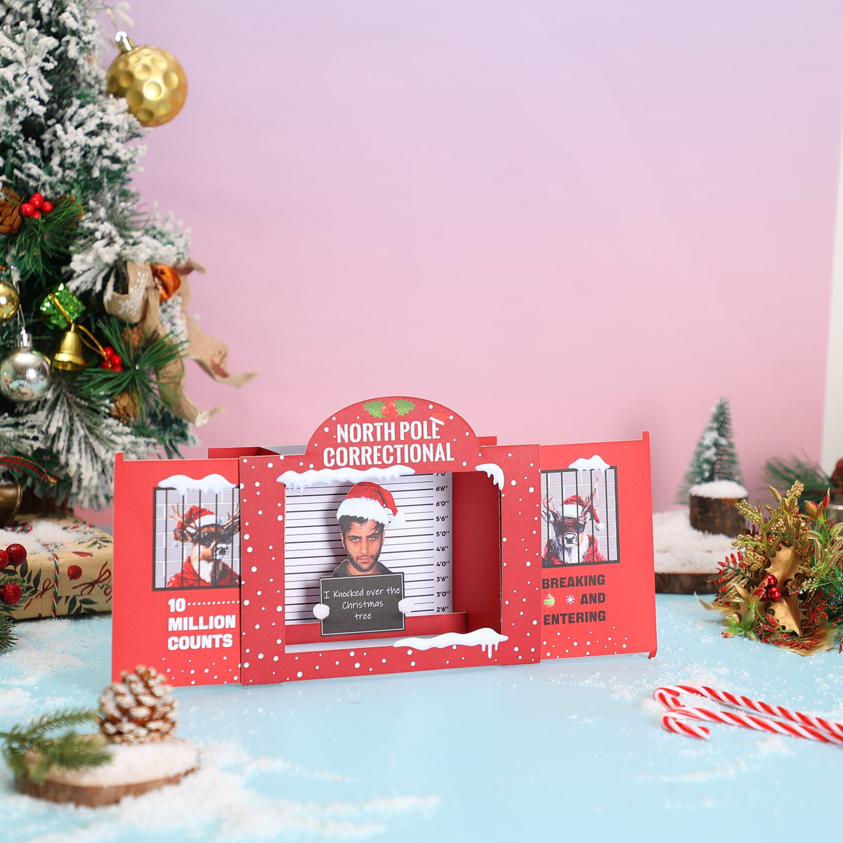 Arctic Police Station Christmas Gag Greeting Card