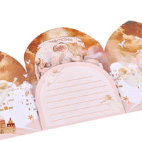 Christmas Angel Snowy Town Greeting Card