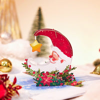 Santa Claus Crescent Moon 3D Pop Up Card