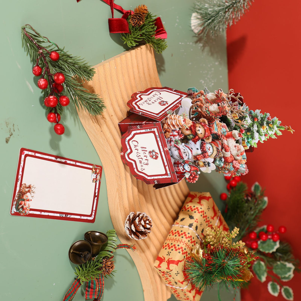 Christmas Gift Box Stack 3D Pop Up Card
